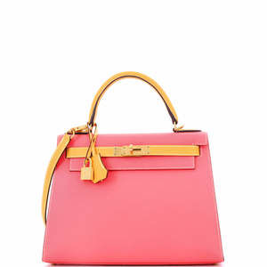 Hermes Kelly 28 Bicolor Epsom with Brushed Gold Hardware